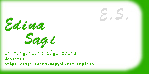 edina sagi business card