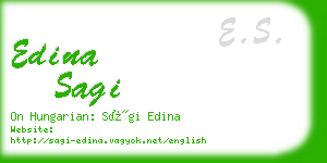 edina sagi business card